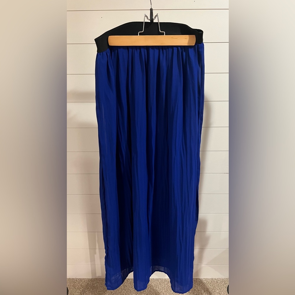 Cobalt blue maxi skirt